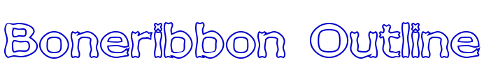 Boneribbon Outline 字体